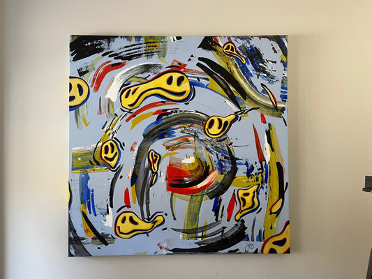 “Trippy Smiles” Acrylic, (Original Painting)